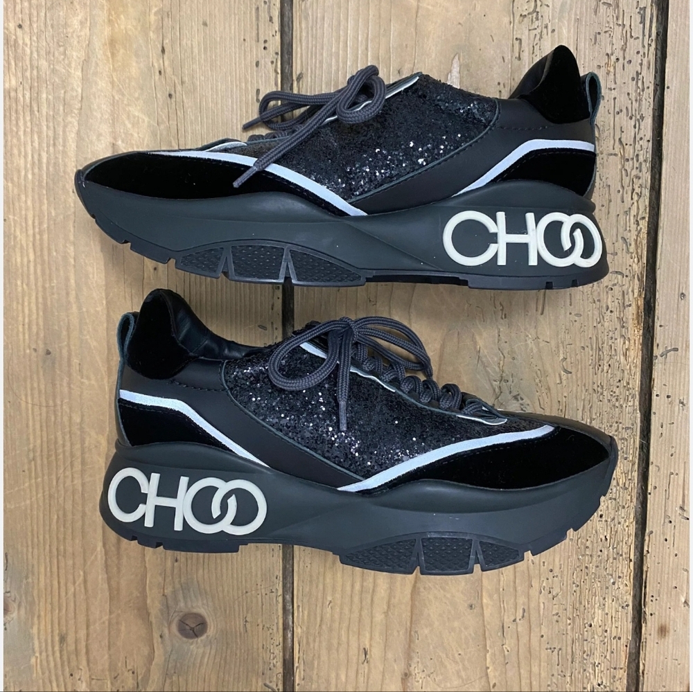 Black and Silver Sneakers